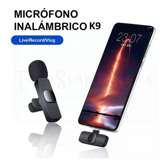 Micrófono Inalámbrico K9 Tipo Solapa